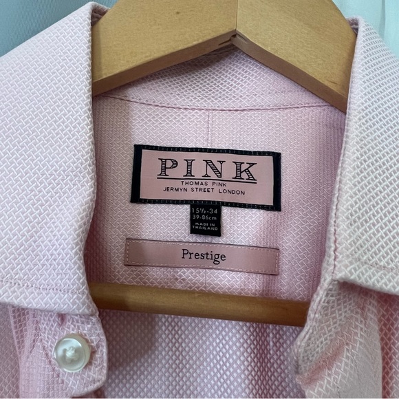 Thomas Pink Prestige Button Down Texture Shirt Sz 15.5 - 34 - Picture 2 of 7